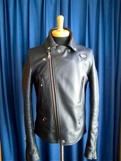Lewis Leathers 402 Tight fit LIGHTNING Navy: D.Lewis