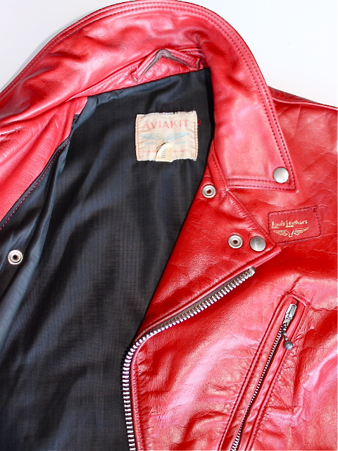 70s Lewis Leathers Red CYCLONE: D.Lewis