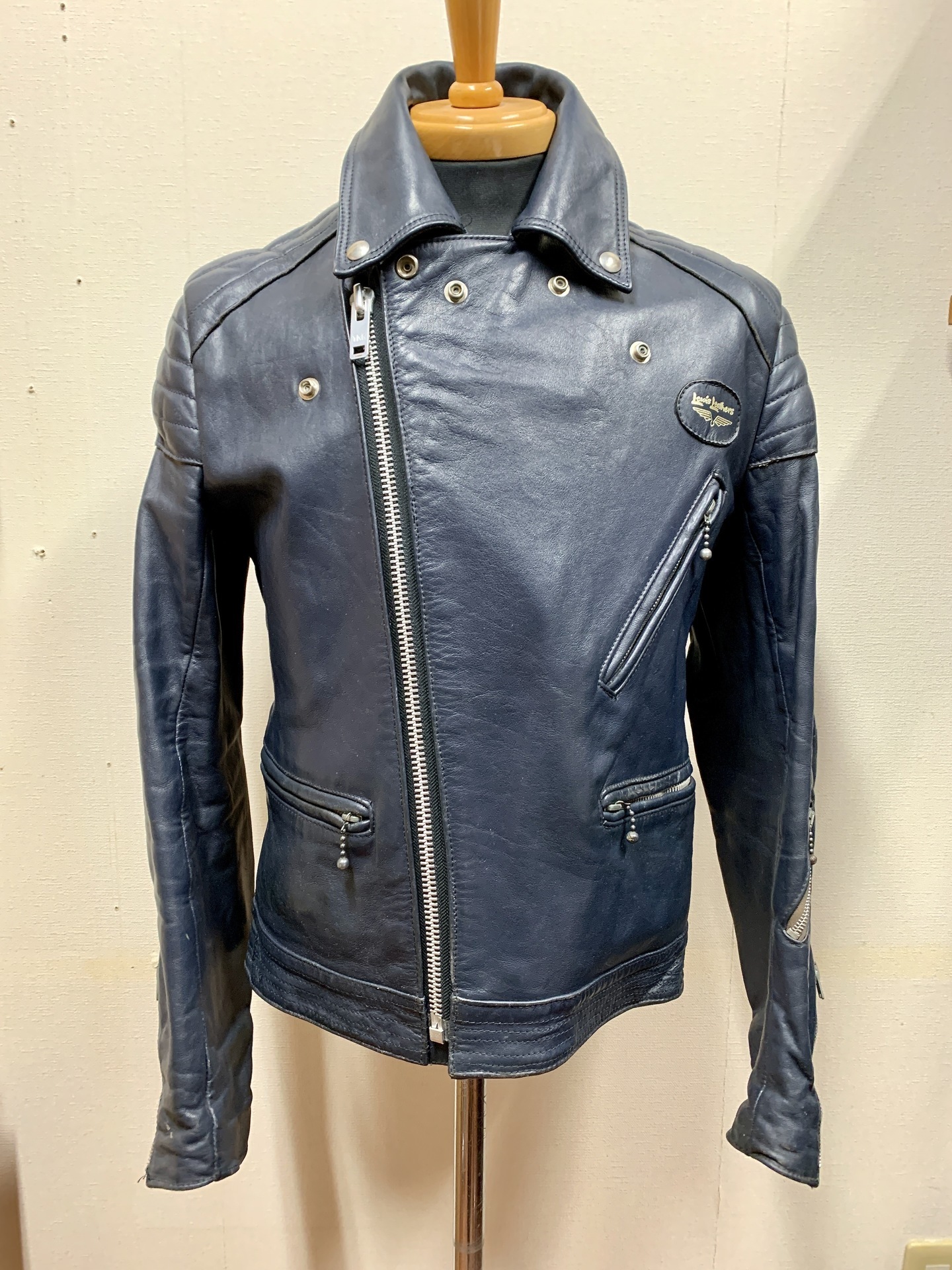 Late 70s Lewis Leathers Europa Navy blue: D.Lewis